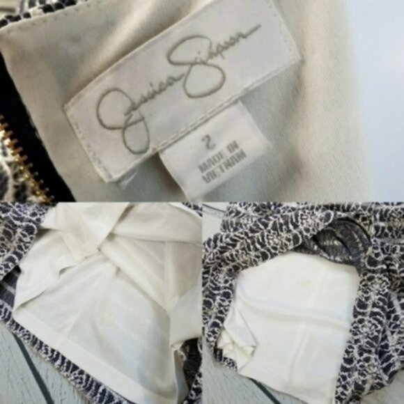 JESSICA SIMPSON quarter sleeve lace shift dress gray Women's size 2 - Picture 8 of 8